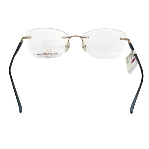 Naturally Rimless NR 371 Gold Rimless Eyeglasses Frame - Picture 6 of 9